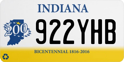 IN license plate 922YHB