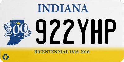 IN license plate 922YHP
