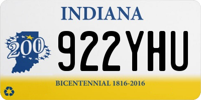 IN license plate 922YHU
