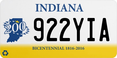 IN license plate 922YIA