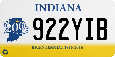 IN license plate 922YIB