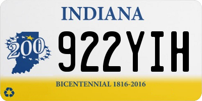 IN license plate 922YIH