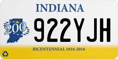 IN license plate 922YJH