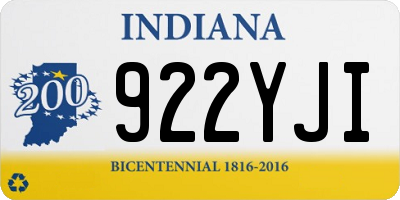 IN license plate 922YJI