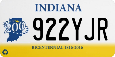 IN license plate 922YJR