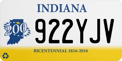 IN license plate 922YJV