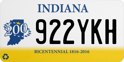 IN license plate 922YKH
