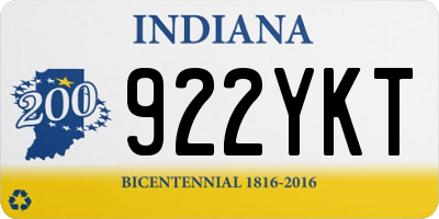IN license plate 922YKT