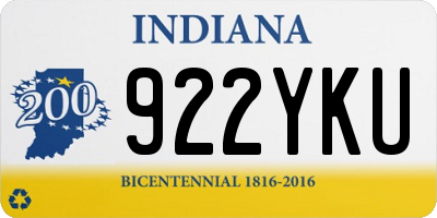 IN license plate 922YKU