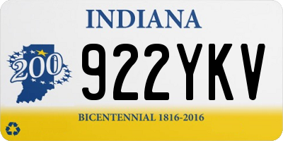 IN license plate 922YKV