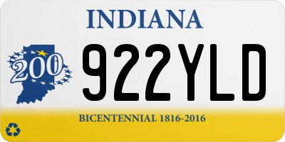 IN license plate 922YLD