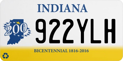 IN license plate 922YLH