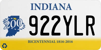 IN license plate 922YLR