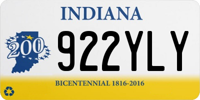 IN license plate 922YLY