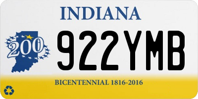 IN license plate 922YMB