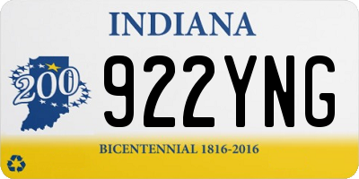 IN license plate 922YNG