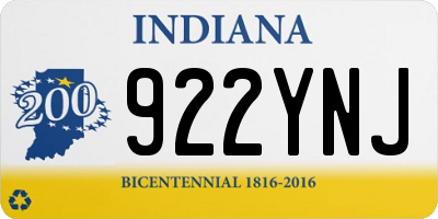 IN license plate 922YNJ