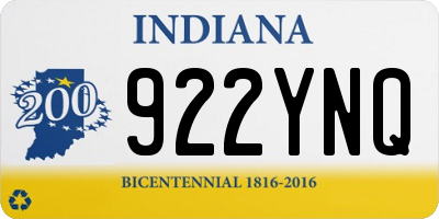 IN license plate 922YNQ