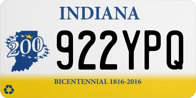 IN license plate 922YPQ