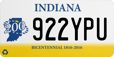 IN license plate 922YPU