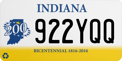 IN license plate 922YQQ