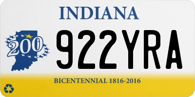 IN license plate 922YRA