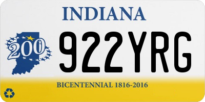 IN license plate 922YRG