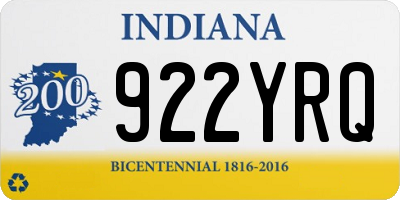 IN license plate 922YRQ
