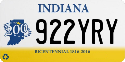 IN license plate 922YRY