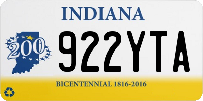 IN license plate 922YTA