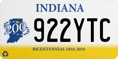 IN license plate 922YTC