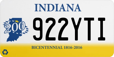 IN license plate 922YTI