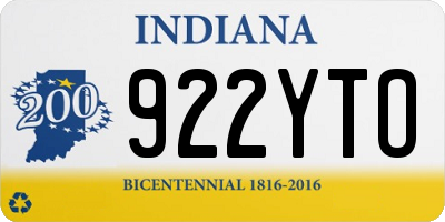 IN license plate 922YTO