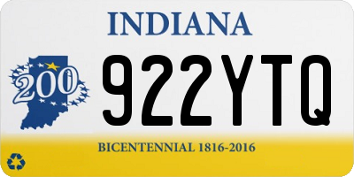 IN license plate 922YTQ