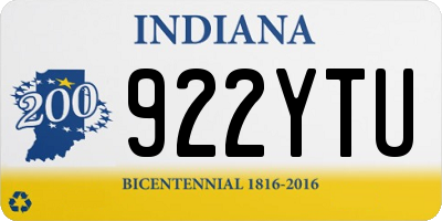 IN license plate 922YTU