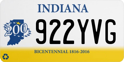 IN license plate 922YVG