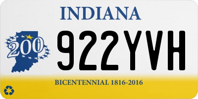 IN license plate 922YVH
