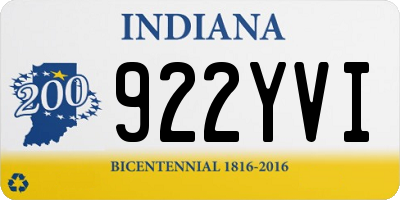 IN license plate 922YVI