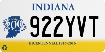 IN license plate 922YVT