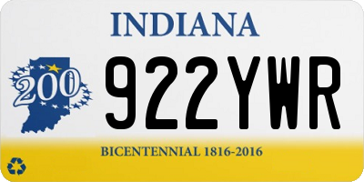 IN license plate 922YWR