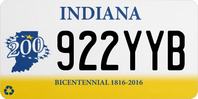 IN license plate 922YYB