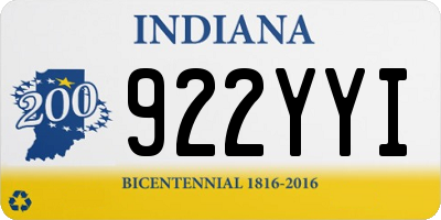 IN license plate 922YYI