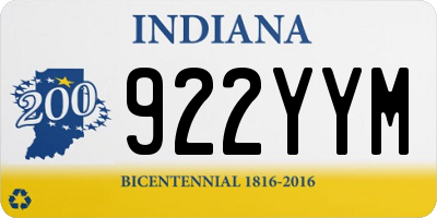IN license plate 922YYM