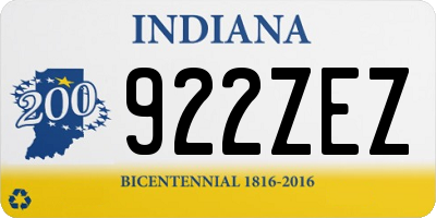 IN license plate 922ZEZ