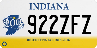 IN license plate 922ZFZ