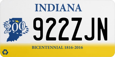 IN license plate 922ZJN