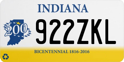 IN license plate 922ZKL