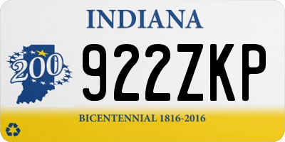 IN license plate 922ZKP