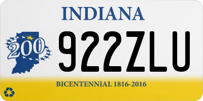 IN license plate 922ZLU