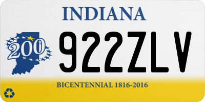 IN license plate 922ZLV
